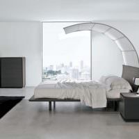 Минималистичен бял дизайн на спалня
