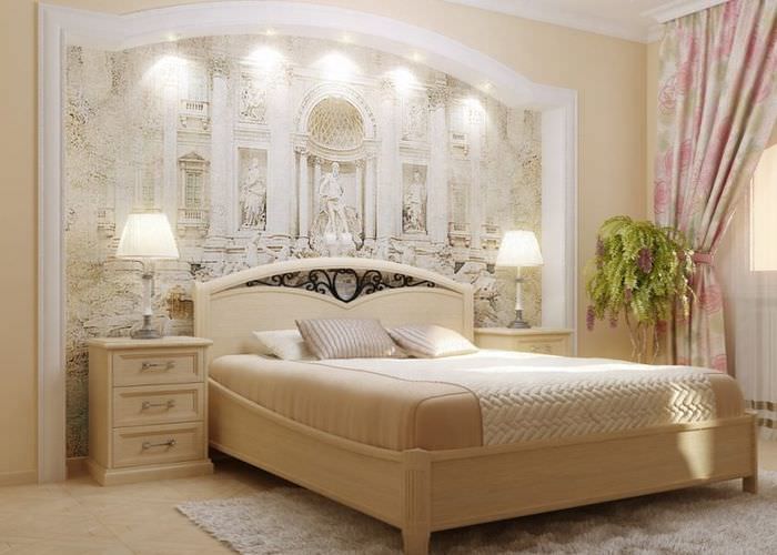 Interiér svetlej spálne v talianskom štýle