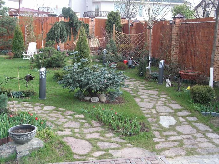 opțiune pentru utilizarea căilor ușoare de grădină în amenajarea peisajului
