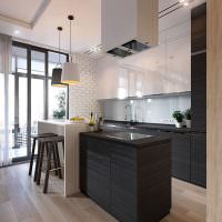 Дизайн на кухня с панорамни прозорци