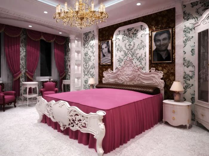 Schlafzimmerdesign im Kitsch-Stil