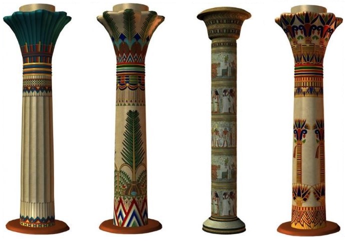 Opțiuni de proiectare a coloanelor în stil egiptean