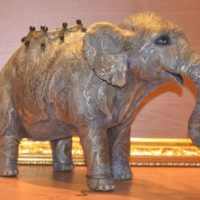 Sloní figurka papír-mache slona