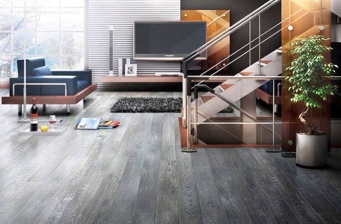 graues Laminat-Design