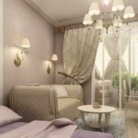 myšlenka použití lehkého laminátu v krásném designu bytu