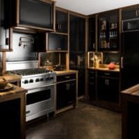 svart kjøkken design