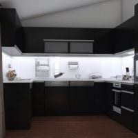 svart kjøkken ideer 3 x 3 meter