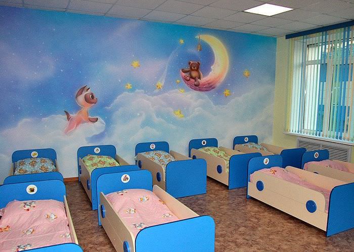Soveværelse interiør i børnehaven