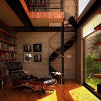 Домашна библиотека в стил таванско помещение