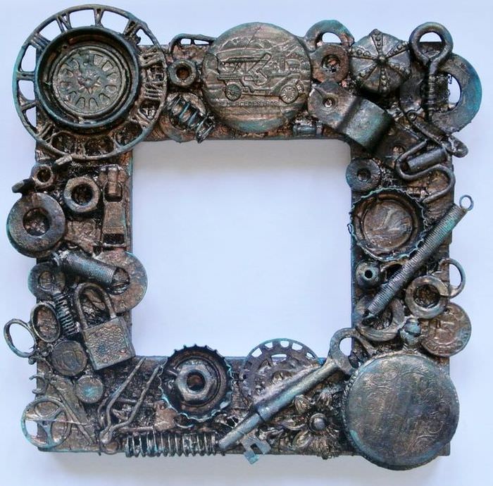 DIY إطار مرآة steampunk