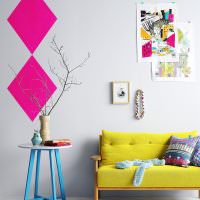 DIY dekorácia steny do obývačky