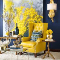 Zlatá farba vo výzdobe obývačky