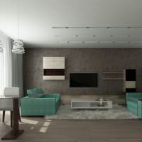 Mint polstrede sofaer i en moderne stue