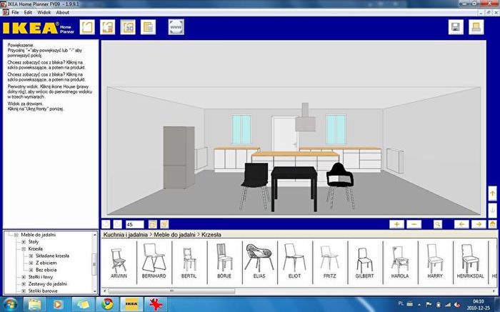 Captură de ecran a unui computer în timpul rulării IKEA Home Planner