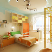 Orange Farbe im Design des Kinderzimmers
