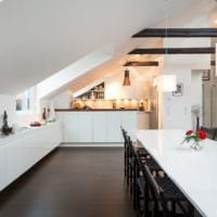 design podkroví v domě kuchyně jídelna
