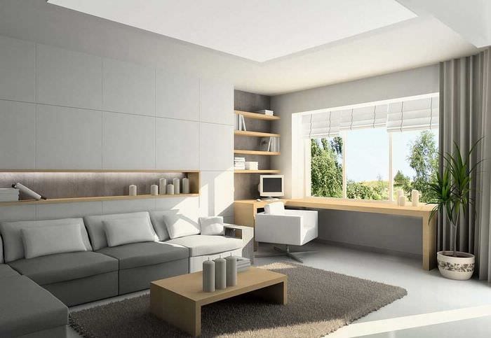 možnosť pre krásny dizajn obývačky s rozlohou 17 metrov štvorcových