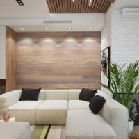 Zvýraznenie akcentovanej steny dreveným obložením