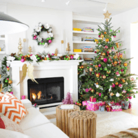 hvordan dekorere et juletre i 2018 ved peisen