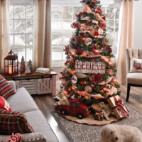 hvordan dekorere et juletre i 2018 i stua