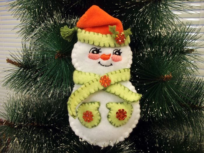karácsonyfa dekoráció hóember