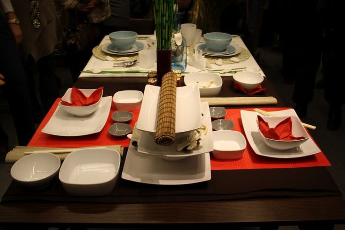 סידור שולחן בסגנון יפני