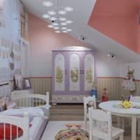 design av små barnrum i ljusa färger