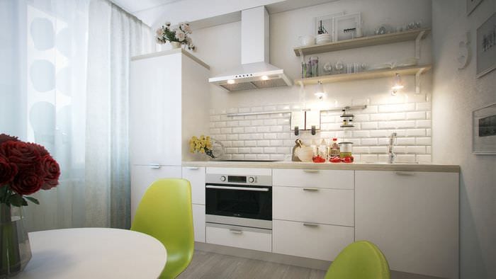 Küche ohne Oberschränke Foto