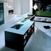 Küche ohne Oberschränke Layout-Ideen