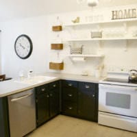 Küche ohne Oberschränke Fotoideen