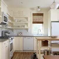 Küche ohne Oberschränke Designfoto