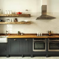 kök utan överskåp design foto