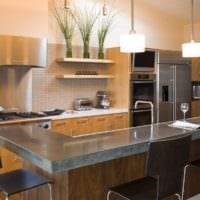 Küchengestaltung ohne Oberschränke Einrichtungsideen