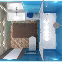 η ιδέα ενός φωτεινού σχεδιασμού μπάνιου 3 τ.μ. φωτογραφία