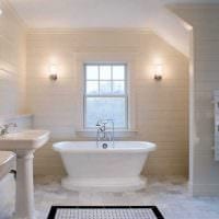 idé om et usædvanligt design af et badeværelse i et lejlighedsfoto