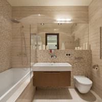 ideen om en smuk stil af et badeværelse i et lejlighedsbillede