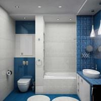 ideen om det usædvanlige design af et badeværelse i et lejlighedsbillede