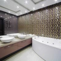 version af badeværelsets smukke stil på fotoet i lejligheden