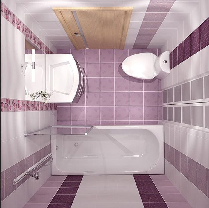 variant af badeværelsets lette design i Khrusjtjov