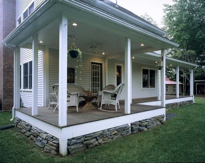 a ház verandájának eredeti belsejének ötlete