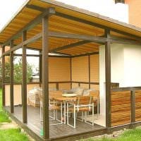 ötlet egy világos kialakítású verandáról a házban