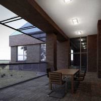 a ház képén egy veranda világos stílusának ötlete