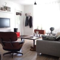 Interieur einer Einzimmerwohnung