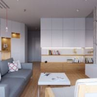 layout av en liten lägenhet