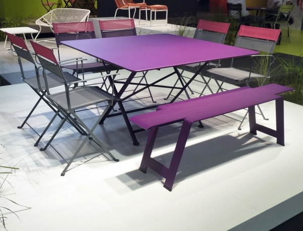 Udemøbler lilla bænk udendørs stole-foldbare LATITUDE-Pascal Mourgue