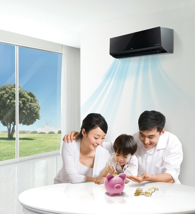 Familie-hjemme-med-børn aircondition