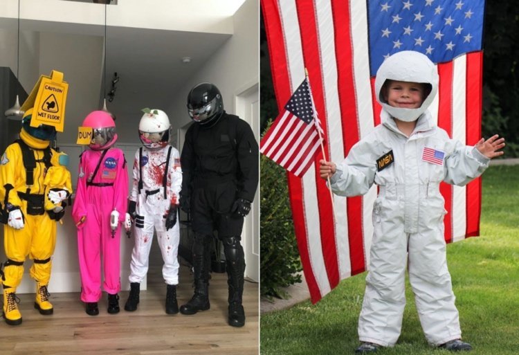 Hjelm til Covid -egnede kostumer på Halloween - astronauter og andre ideer