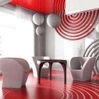 a vörös és más színek kombinálása az otthoni fotó stílusában