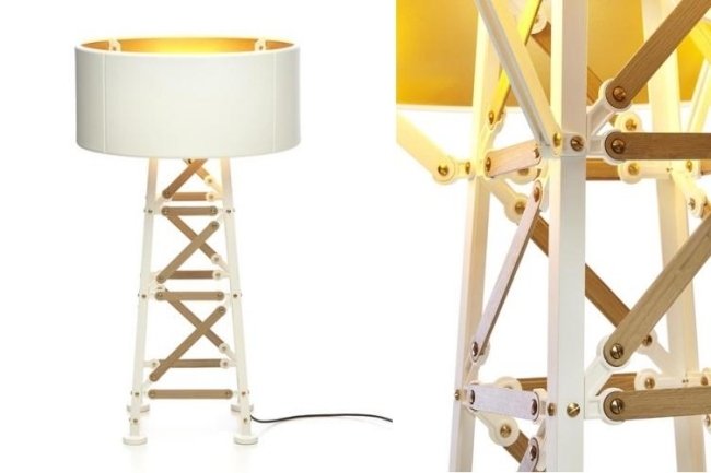 Konstruktion lampe design gulvlampe legetøj elementer træ