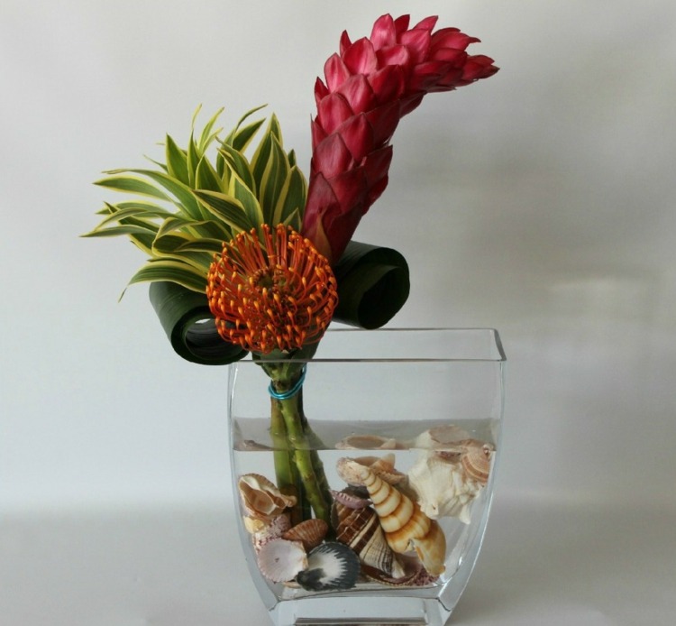 levende ideer kreative vaseskaller ikebana levende glas
